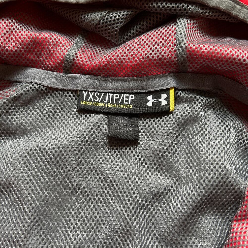 Under Armour Youth Windbreaker Jacket - Red & Gray - Size 6-7Y - Picture 4 of 5